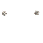 14k White Gold .75ct F SI2 Round Diamond Stud Earrings